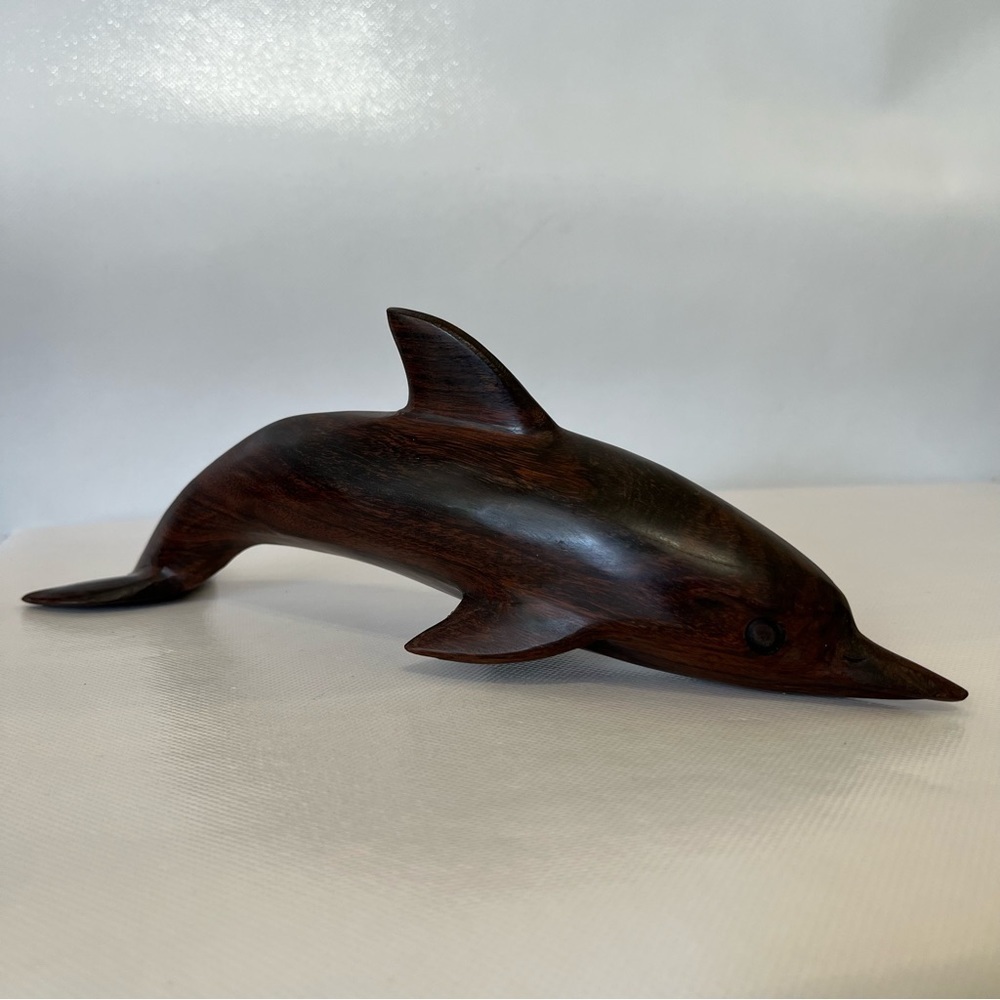 Wood Dolphin Figurine